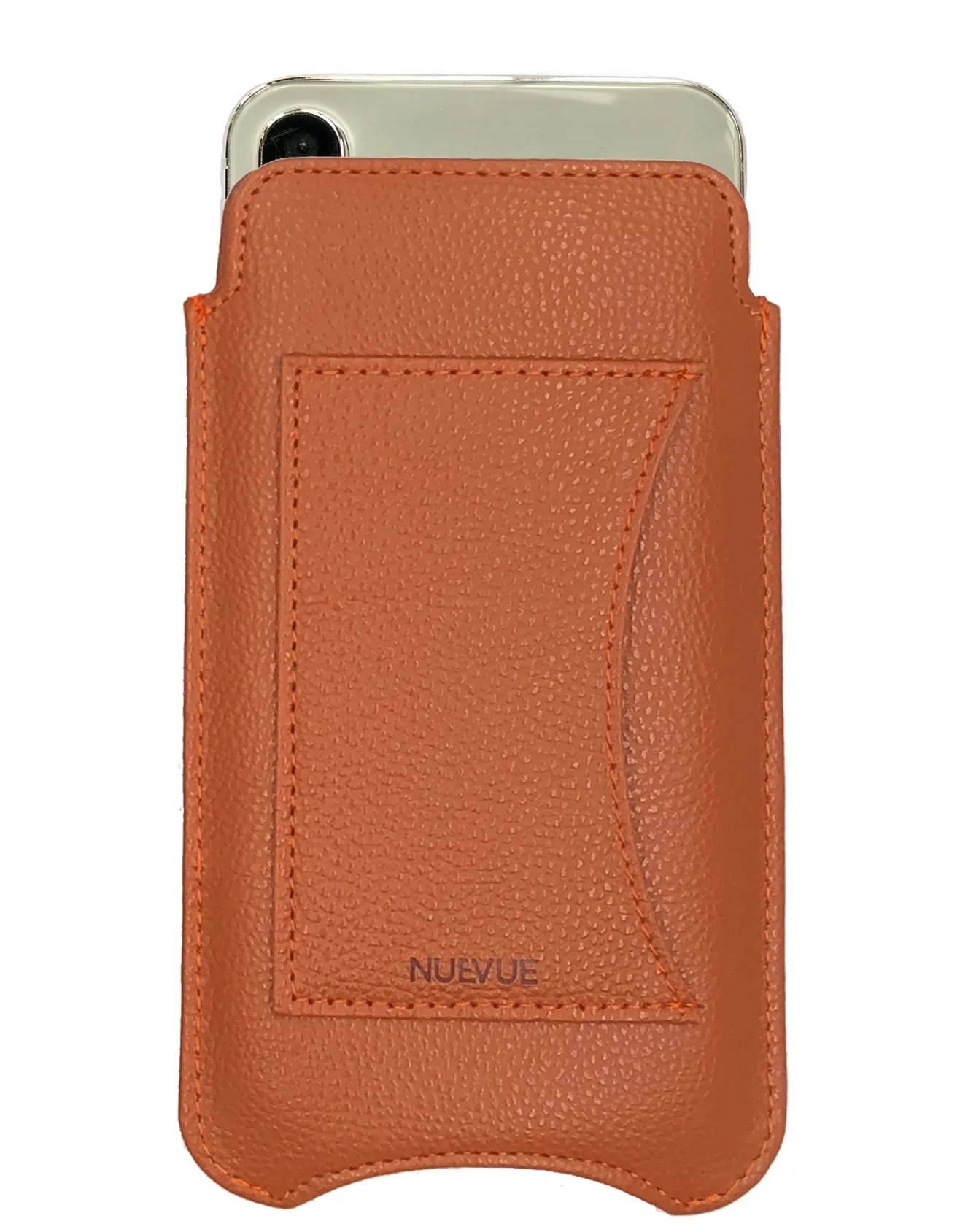 iPhone 16 / 16 Pro Tan Faux Leather Wallet Case with NueVue Patented Antimicrobial, Germ Fighting and Screen Cleaning Technology