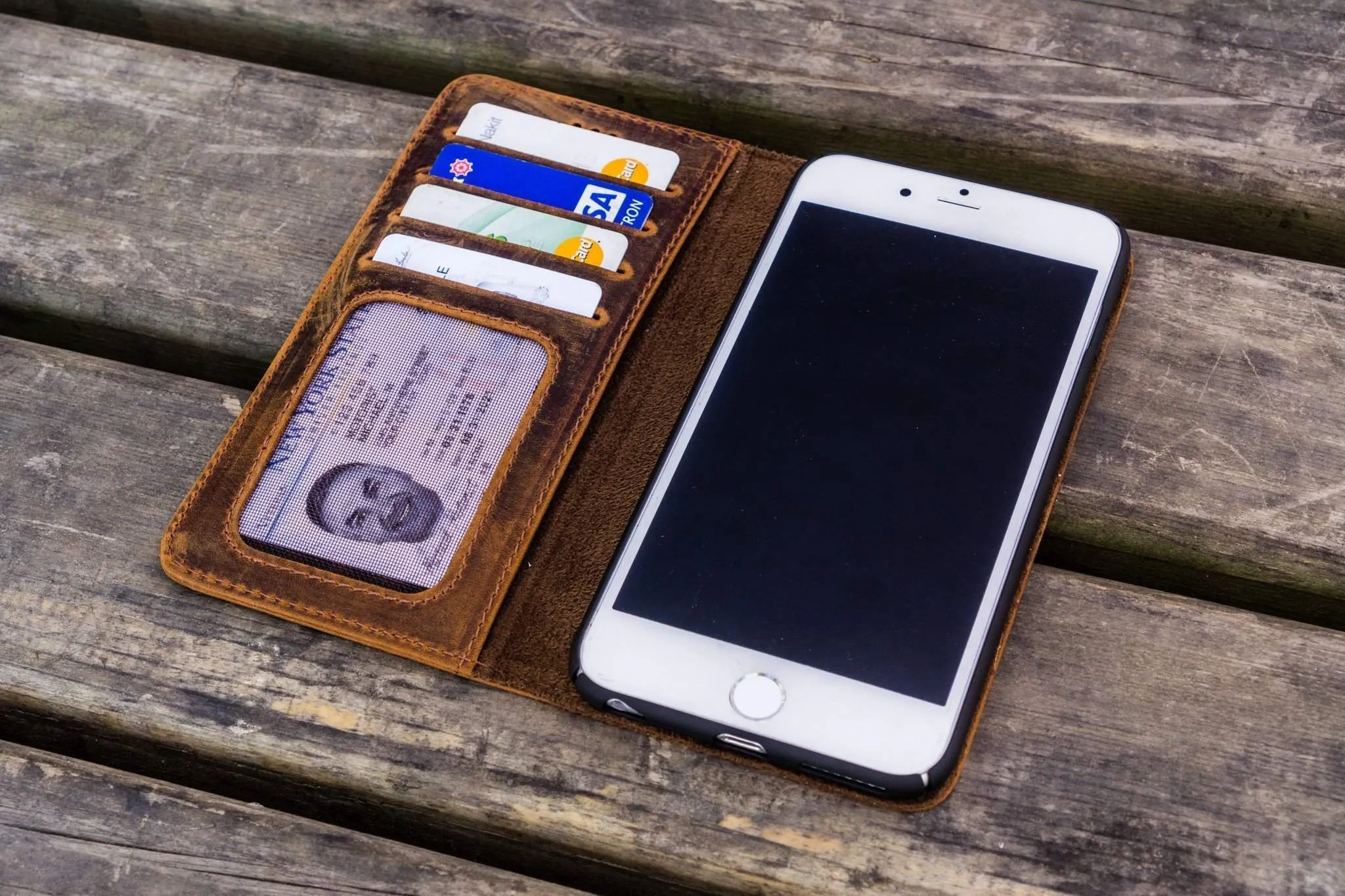 iPhone 5/5s/SE Leather Wallet Case - No.01