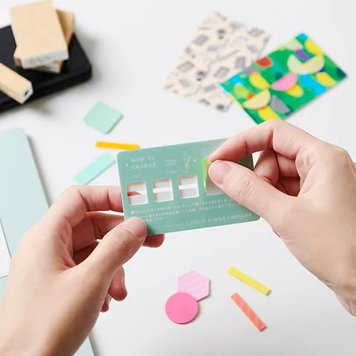 Kanmido Cocofusen x Ayano Usamura Desk Stationery Drawer S Sticky Notes with Refillable Card Cases