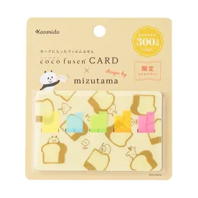 Kanmido Cocofusen x mizutama S Sticky Notes with Refillable Card Cases Bread