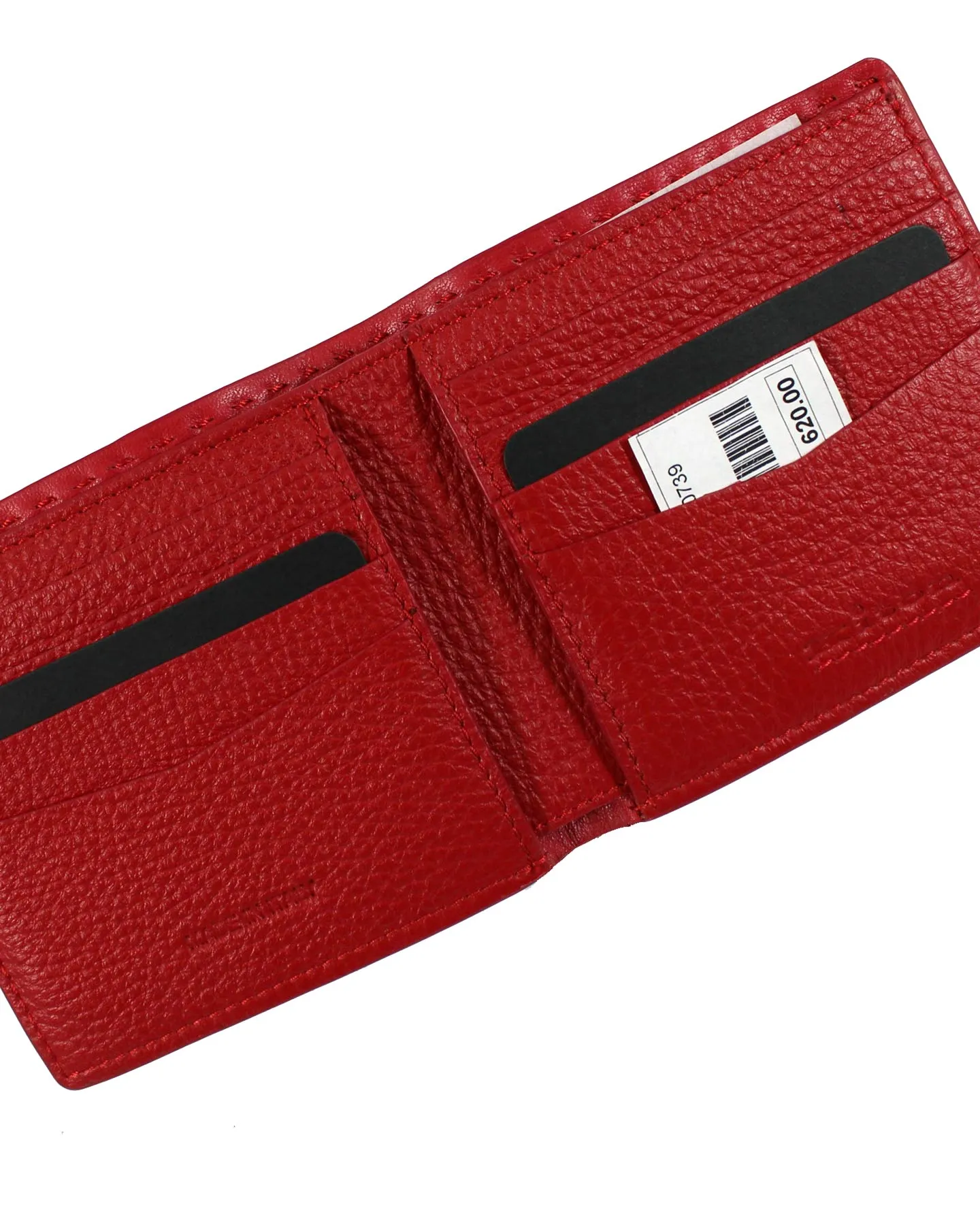 Kiton Wallet Red Grain Leather SALE