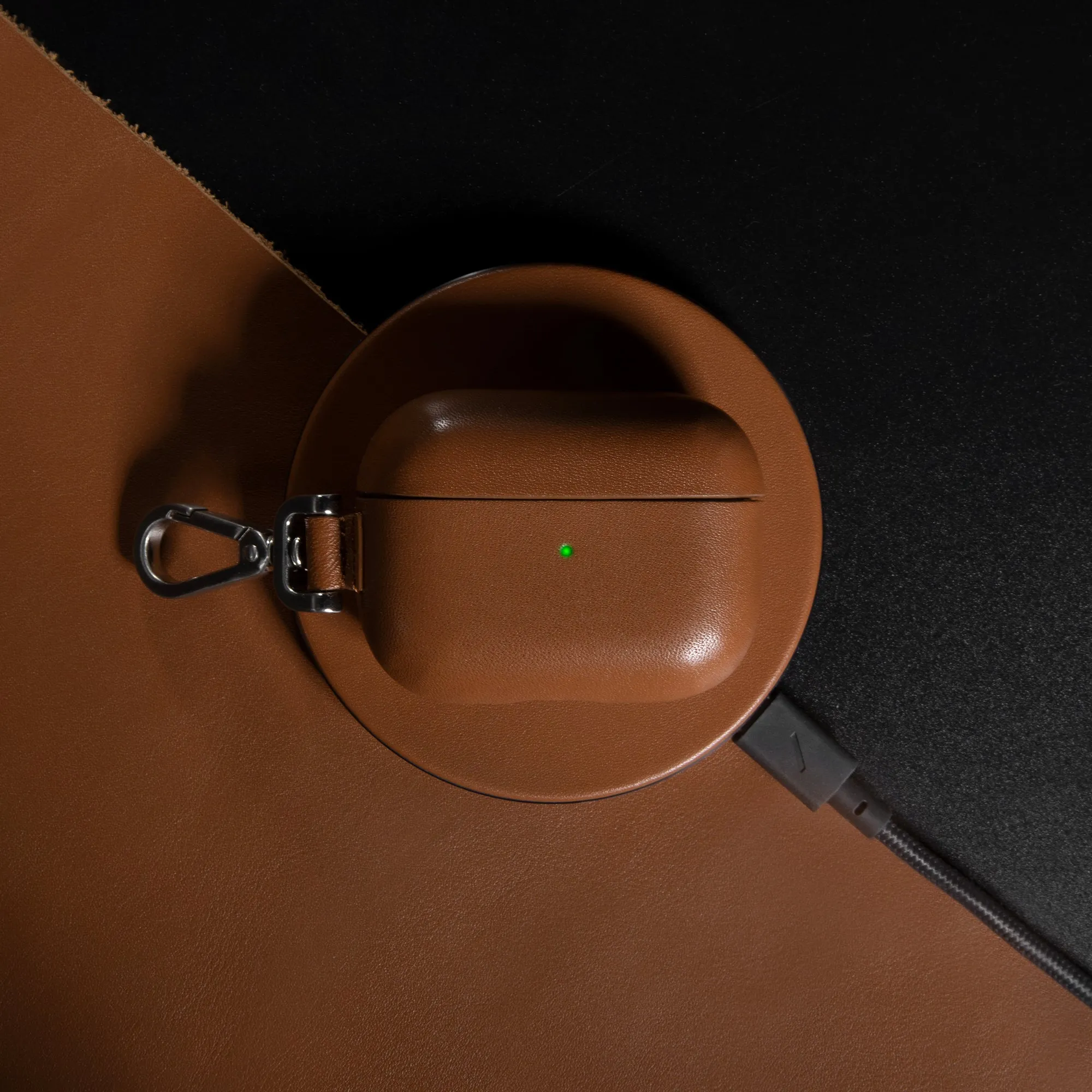 Leather AirPods Pro Case with Clip