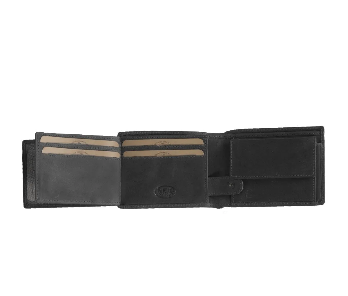 Leather Wallet Black Marvin