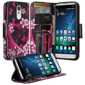 LG LV3 Wallet Case - Heart Butterflies