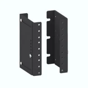 LGX Compatible Adapter Plate featuring a Bank of 6 Multimode Quad LC Connectors in Aqua for OM3 and OM4 10Gbit applications, Black Powder Coat