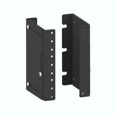 LGX Compatible Adapter Plate featuring a Bank of 6 Multimode Quad LC Connectors in Aqua for OM3 and OM4 10Gbit applications, Black Powder Coat