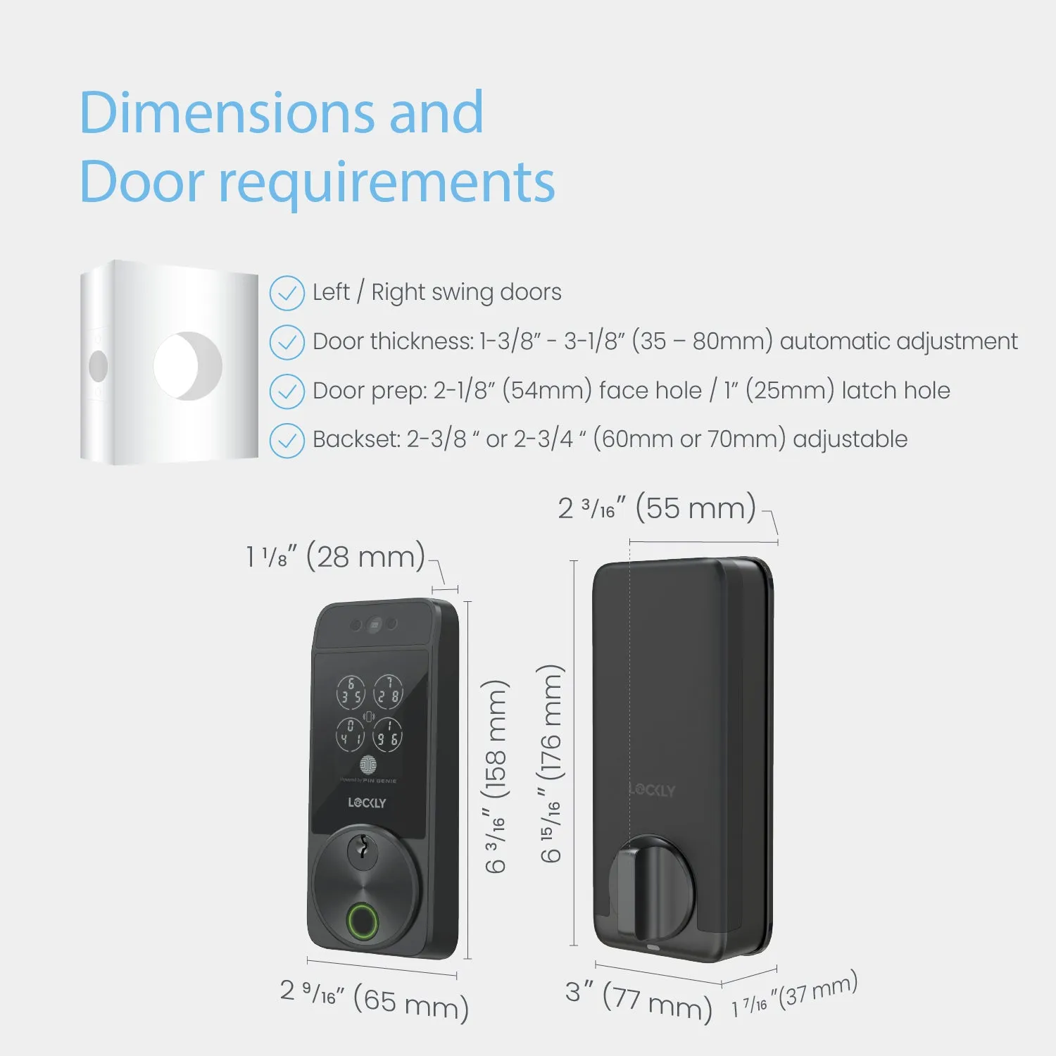 Lockly Visage Zeno Series Facial Recognition Deadbolt