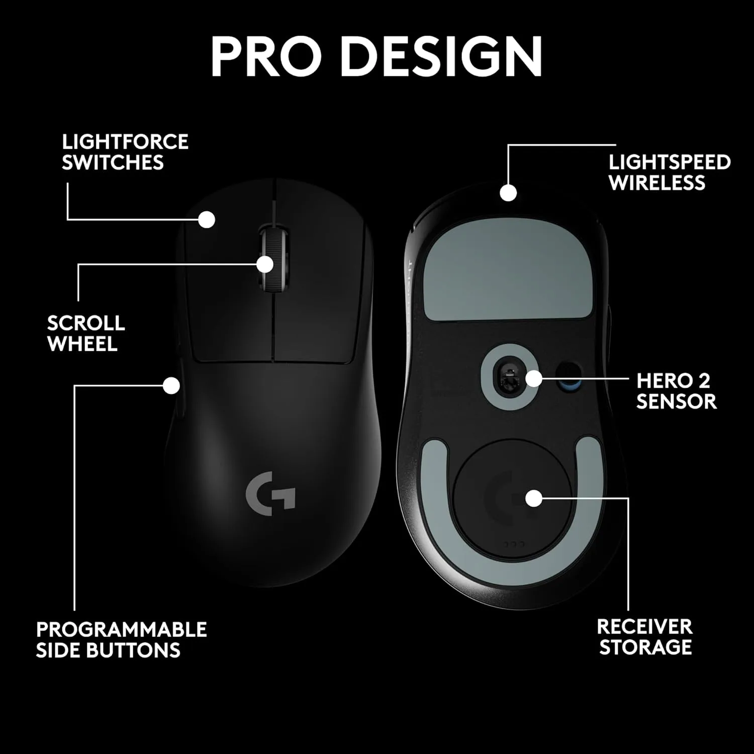 Logitech G Pro X Superlight 2 DEX 無線電競滑鼠 - Black 黑色 910-007359 原裝行貨