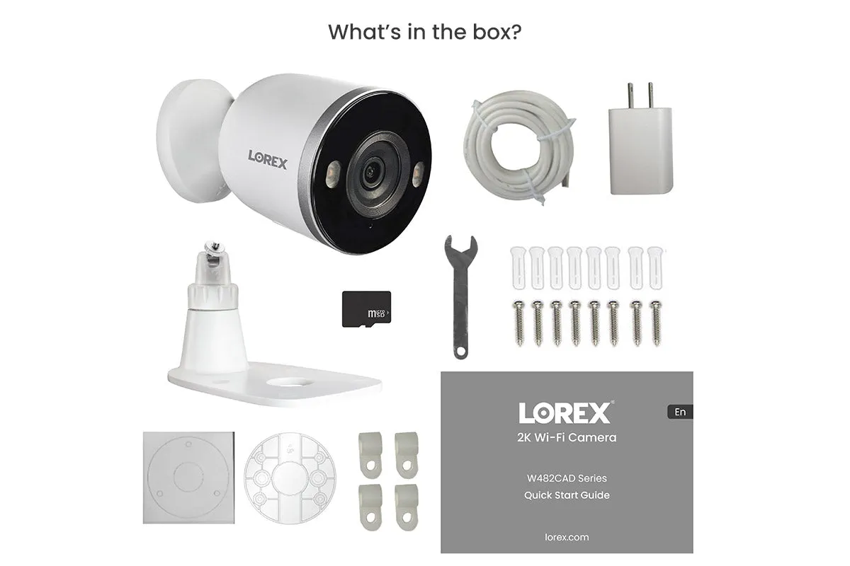 Lorex 2K Spotlight Indoor/Outdoor Wi-Fi Security Camera (32GB, Cloud-Enabled)