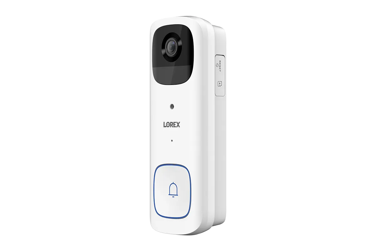 Lorex 2K Wi-Fi Video Doorbell (Battery-Operated) with Wi-Fi Chimebox (32GB)