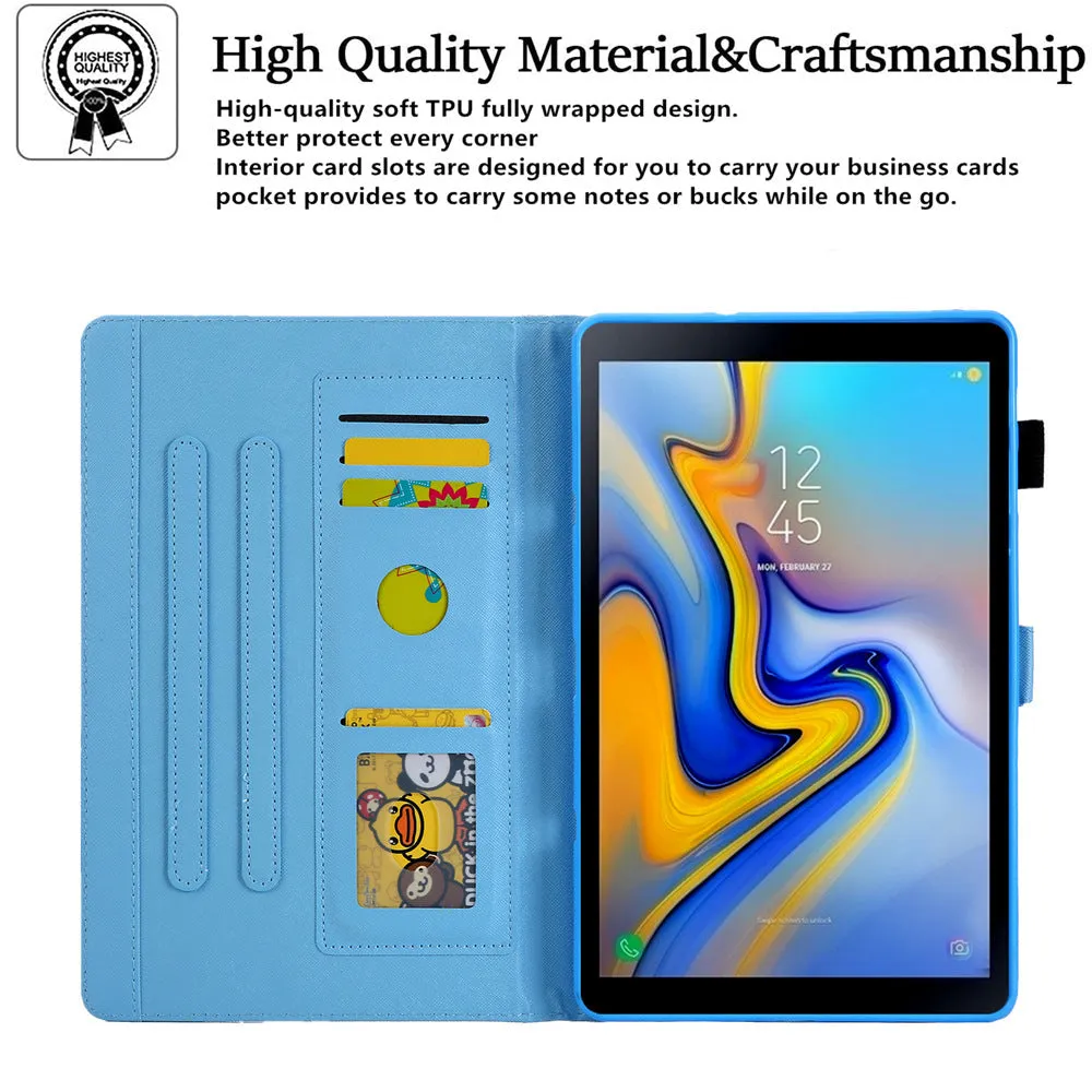 Magnetic Cartoon Wallet Tablet Case for Samsung Tab A8 A9 A7