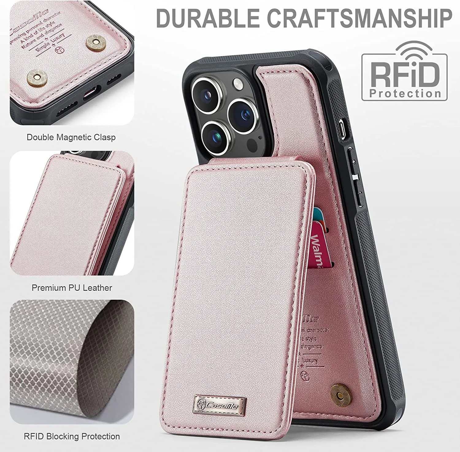 Magnetic Vertical Flip Wallet Leather Phone Case with Card Holder For iPhone