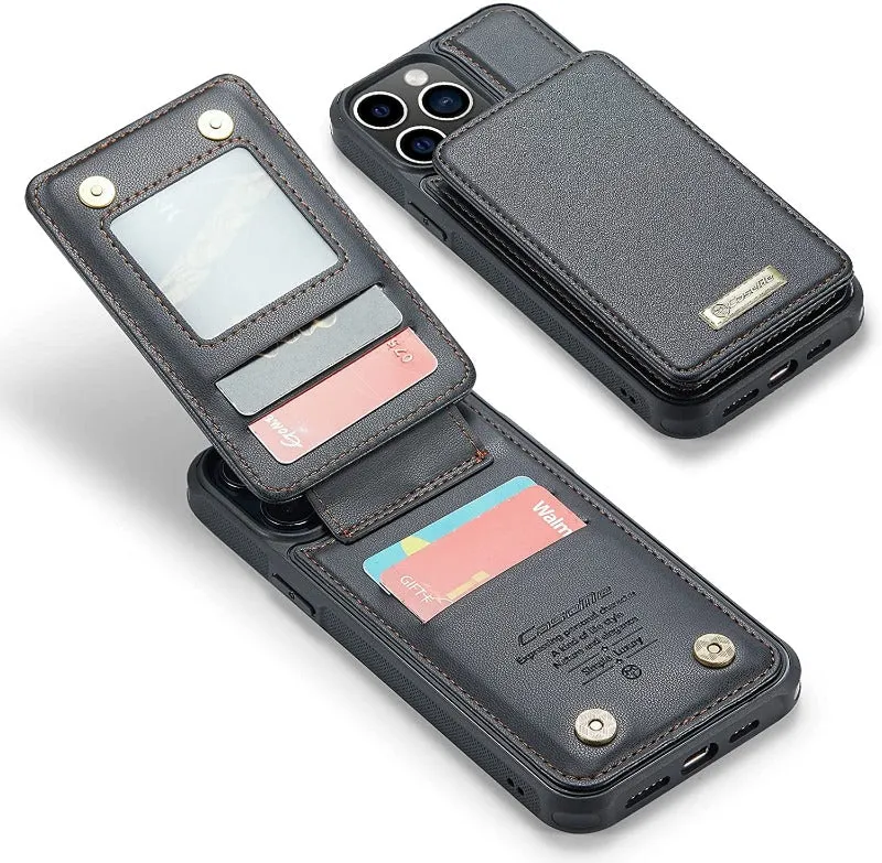 Magnetic Vertical Flip Wallet Leather Phone Case with Card Holder For iPhone