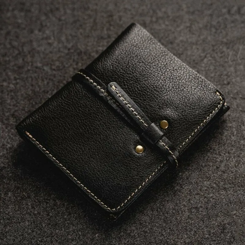 Men First Layer Cowhide Multi-card Slot Card Case Retro Bifold Short Soft Leather Coin Purse Wallet