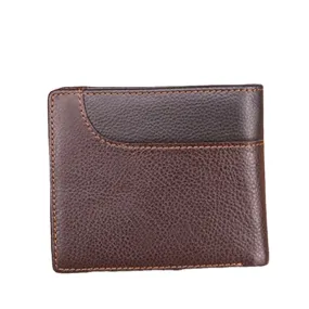 Men RFID Genuine Leather Multi-card Slots Money Clip Wallet