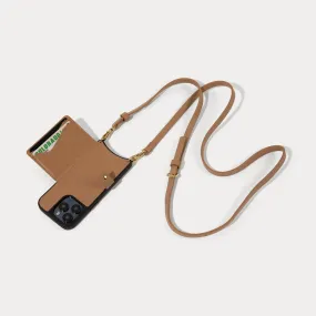 Mila MagSafe Charging Crossbody Bandolier - Tan/Gold