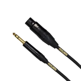 Mogami GOLD TRS-XLRF-25 Balanced Audio Adapter Cable, XLR-Female to 1/4" TRS Male Plug, Gold Contacts, Straight Connectors, 25 Foot