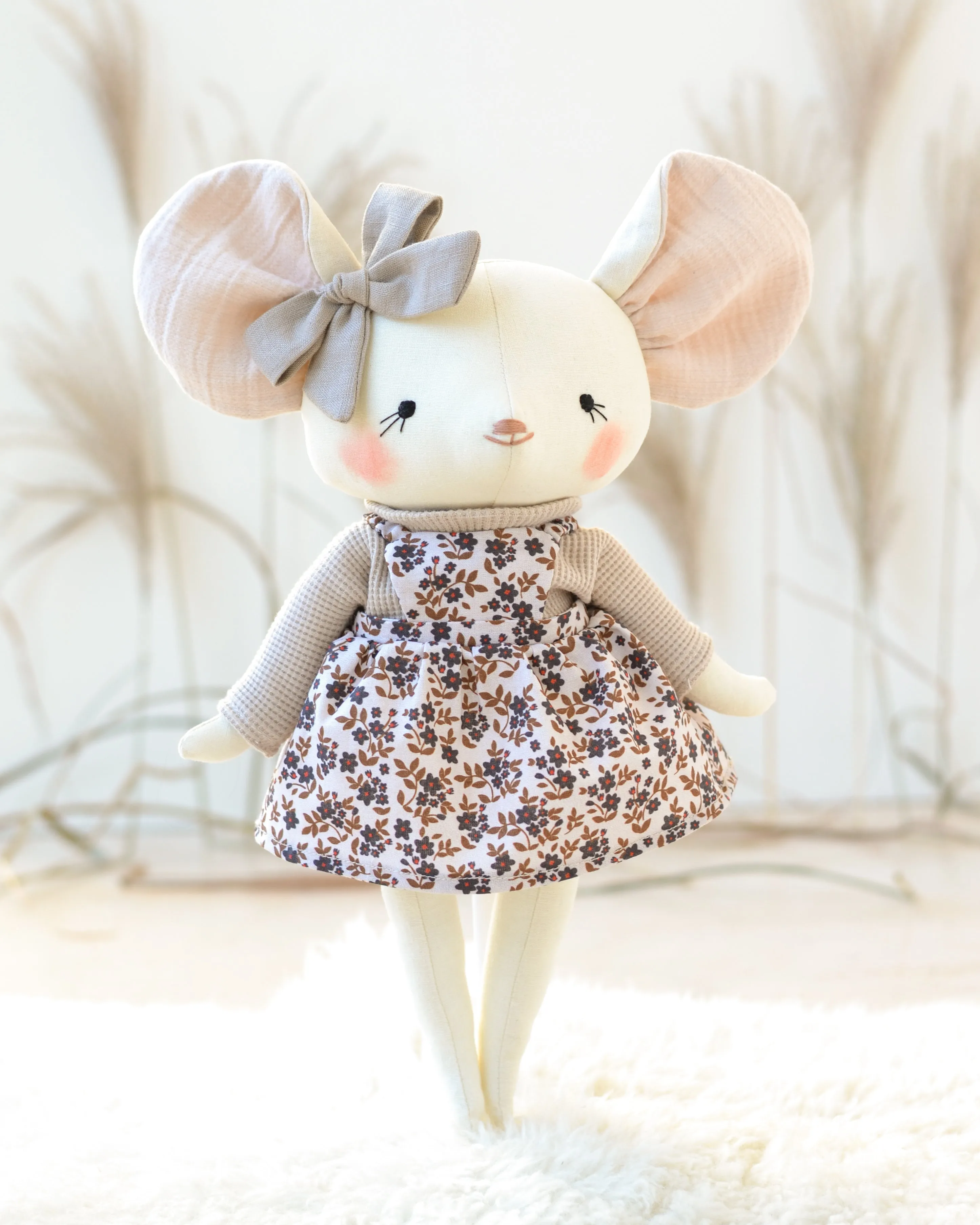 Mouse Plush Laure  Floral Dress