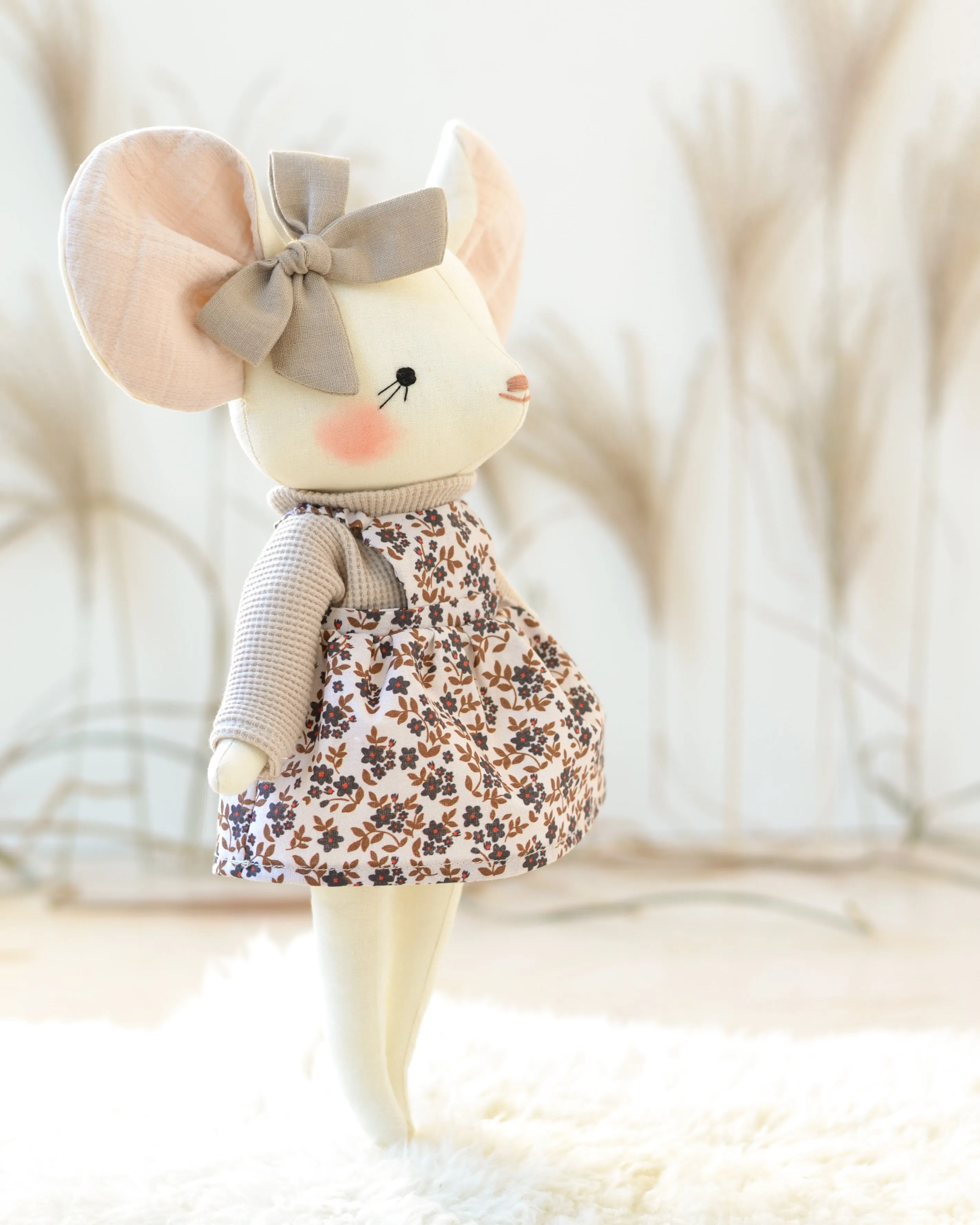 Mouse Plush Laure  Floral Dress