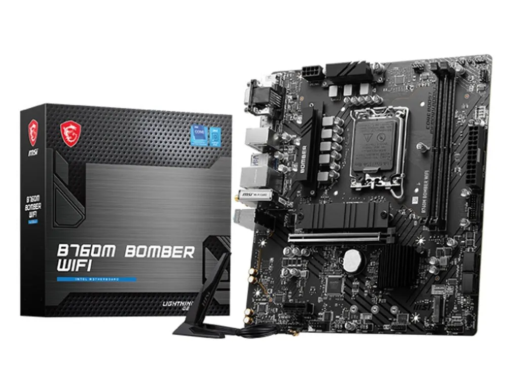 MSI B760M BOMBER WIFI LGA1700 mATX Motherboard