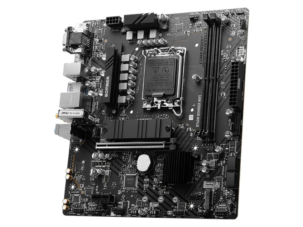 MSI B760M BOMBER WIFI LGA1700 mATX Motherboard