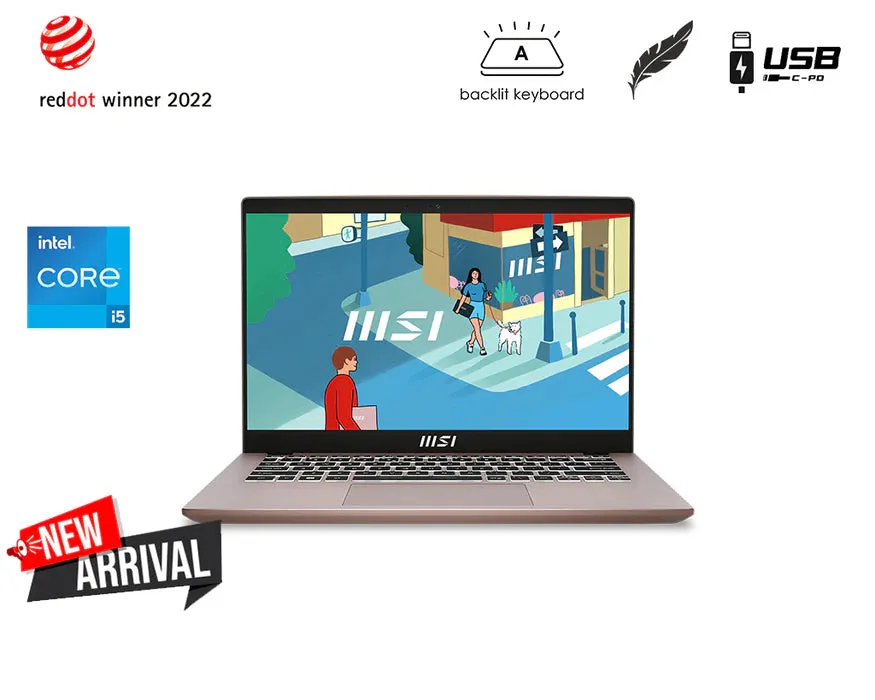 MSI Modern 14 | 14" i5 1235U Iris XE Graphics Laptop C12M-664SG