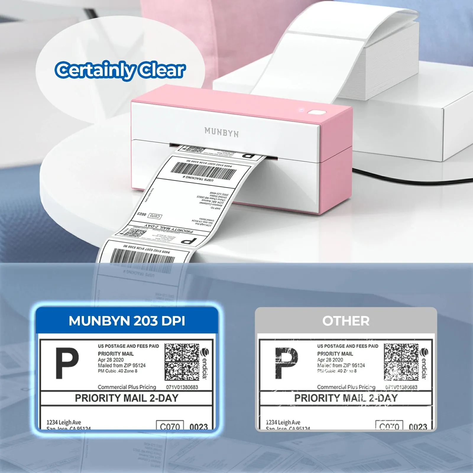 MUNBYN RealWriter 129 Wireless Shipping Label Printer