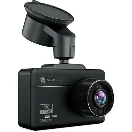 Navitel Dashcam With Wi-Fi, Gps-Informer, And Digital Speedometer R980 4K Ips Display 3''; 854X480; Touchscreen Maps Inc