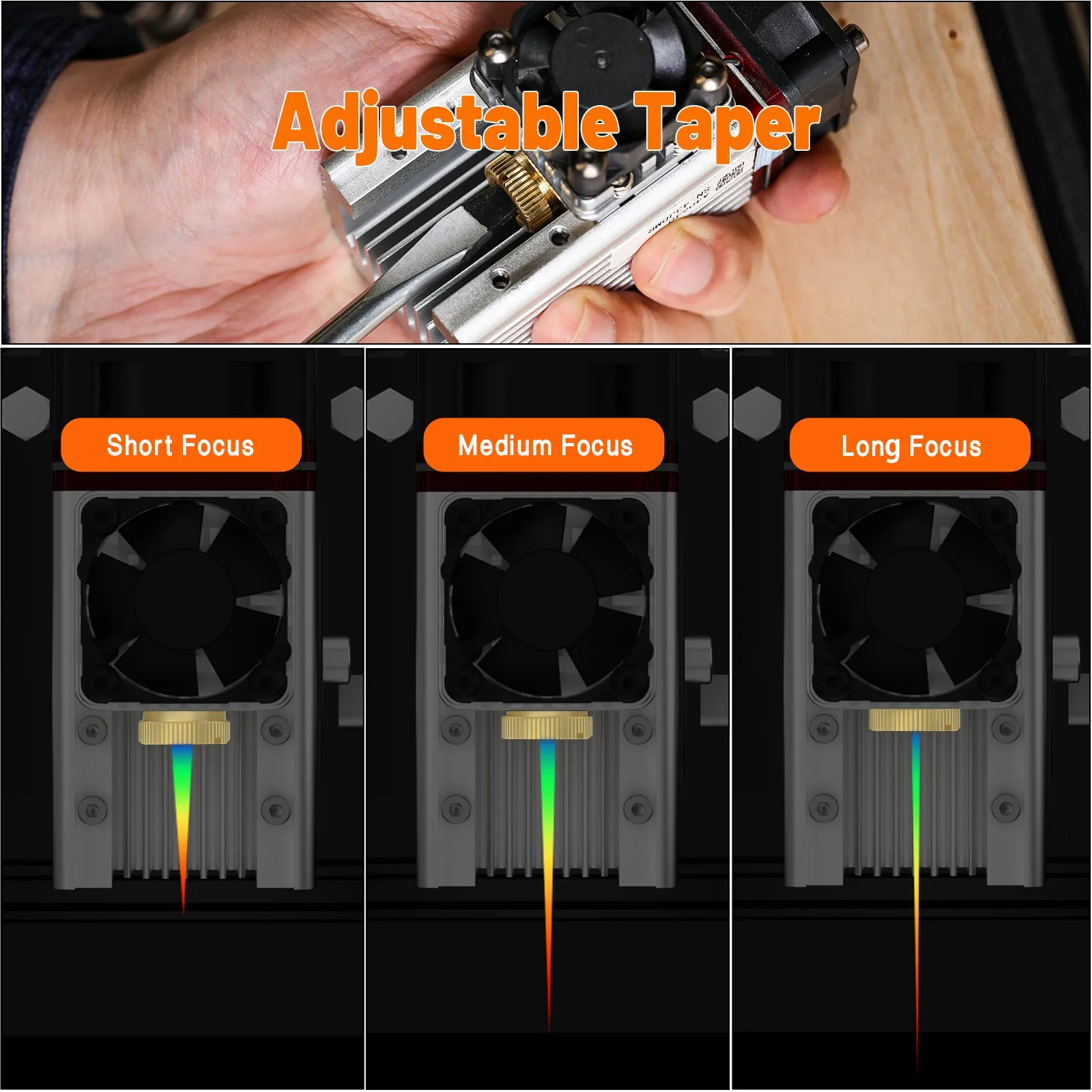 NEJE A40640Ⅱ 12W 450nm Zoom Laser Module - - Direct use, no air pump required