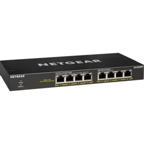 Netgear GS308PP Ethernet Switch - 8 Ports - 2 Layer Supported - 87.90 W Power Consumption - 83 W PoE Budget - Twisted Pair - PoE Ports - Desktop, Wall Mountable