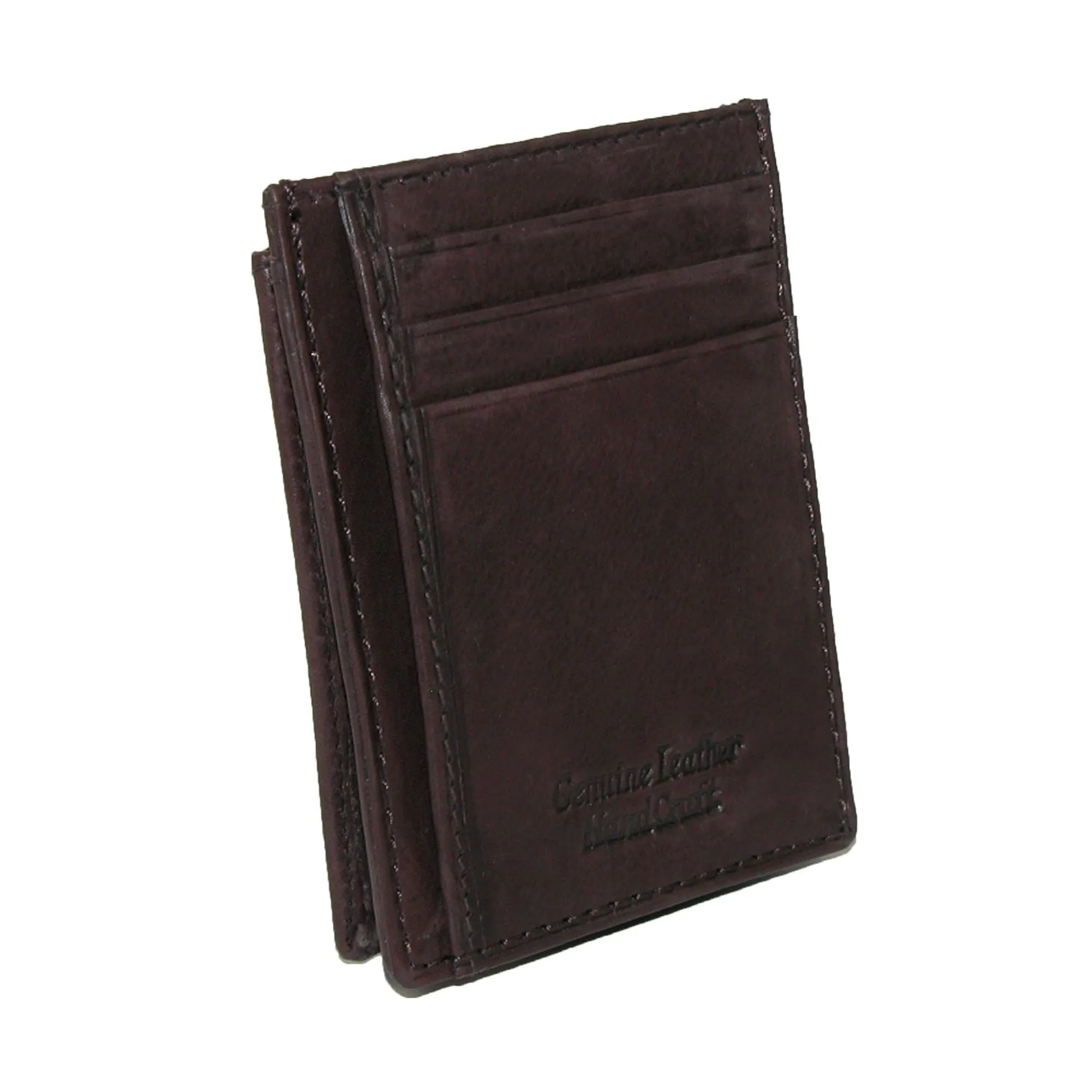 Paul & Taylor Men's Leather Front Pocket Credit Card ID Holder Wallet