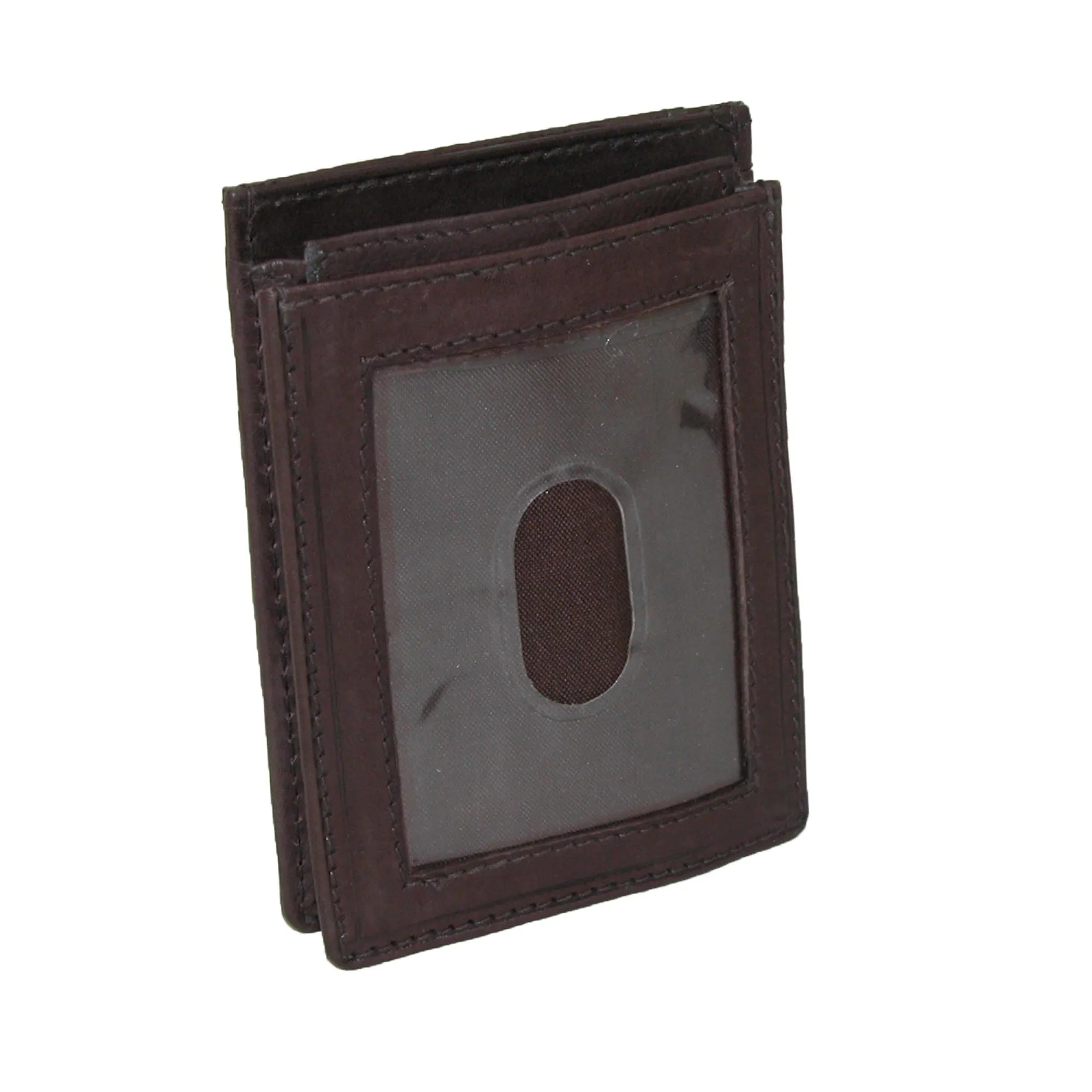 Paul & Taylor Men's Leather Front Pocket Credit Card ID Holder Wallet