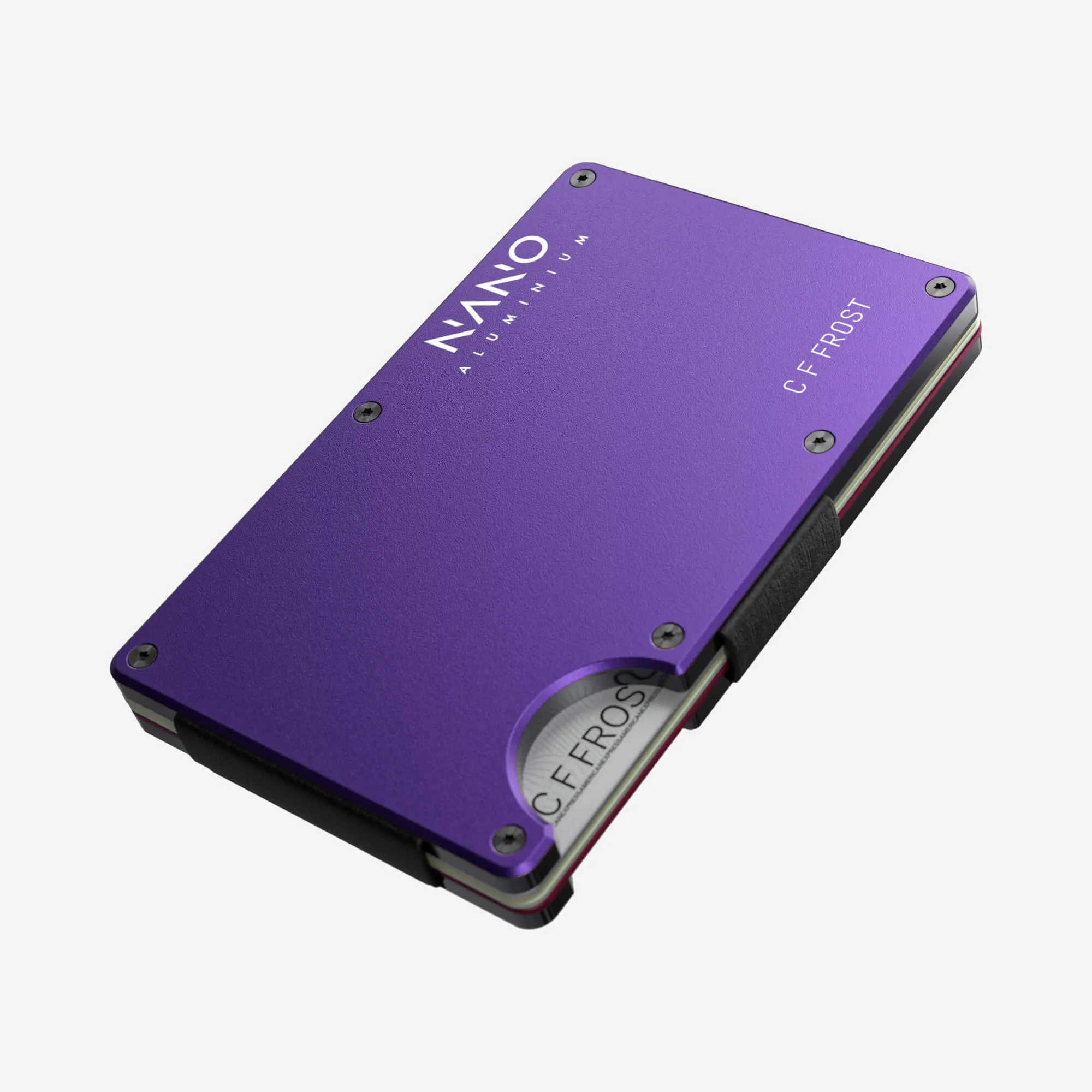 Personalised AirTag Money Clip Wallet (Nebula Purple)