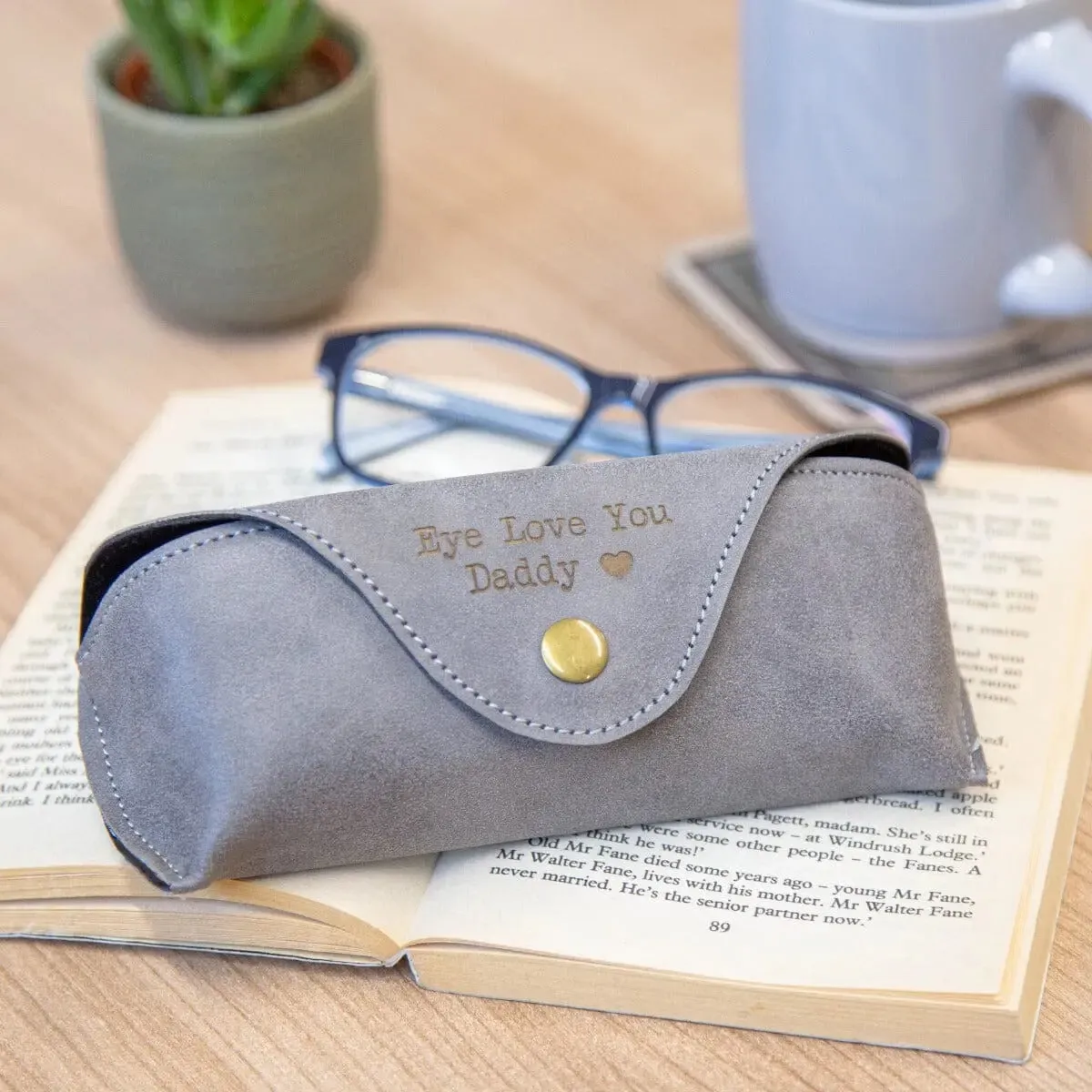 Personalised Faux Leather Glasses Case