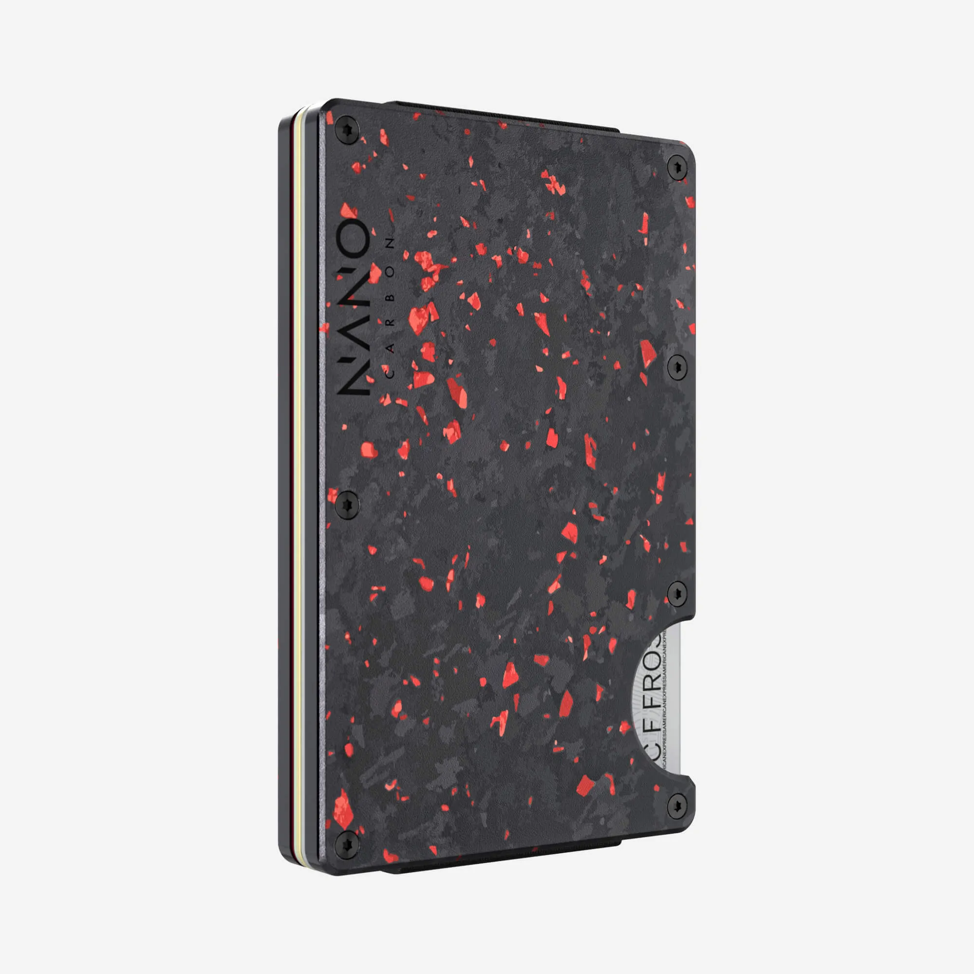 Personalised Money Clip Wallet (Nero/Rosso)