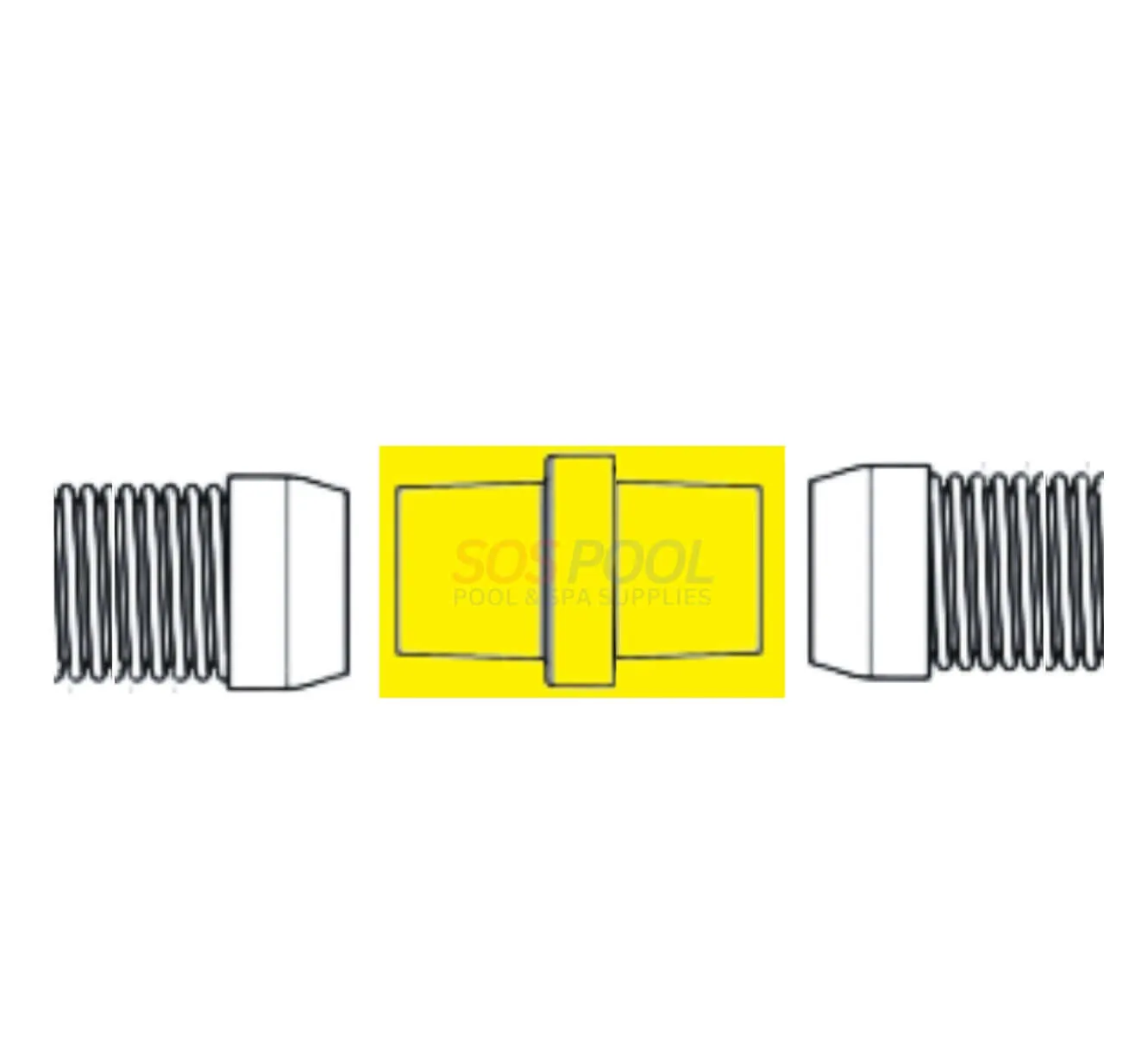 Pooline Male to Male Hose Connector 1.5"  | K121240 | 11207C