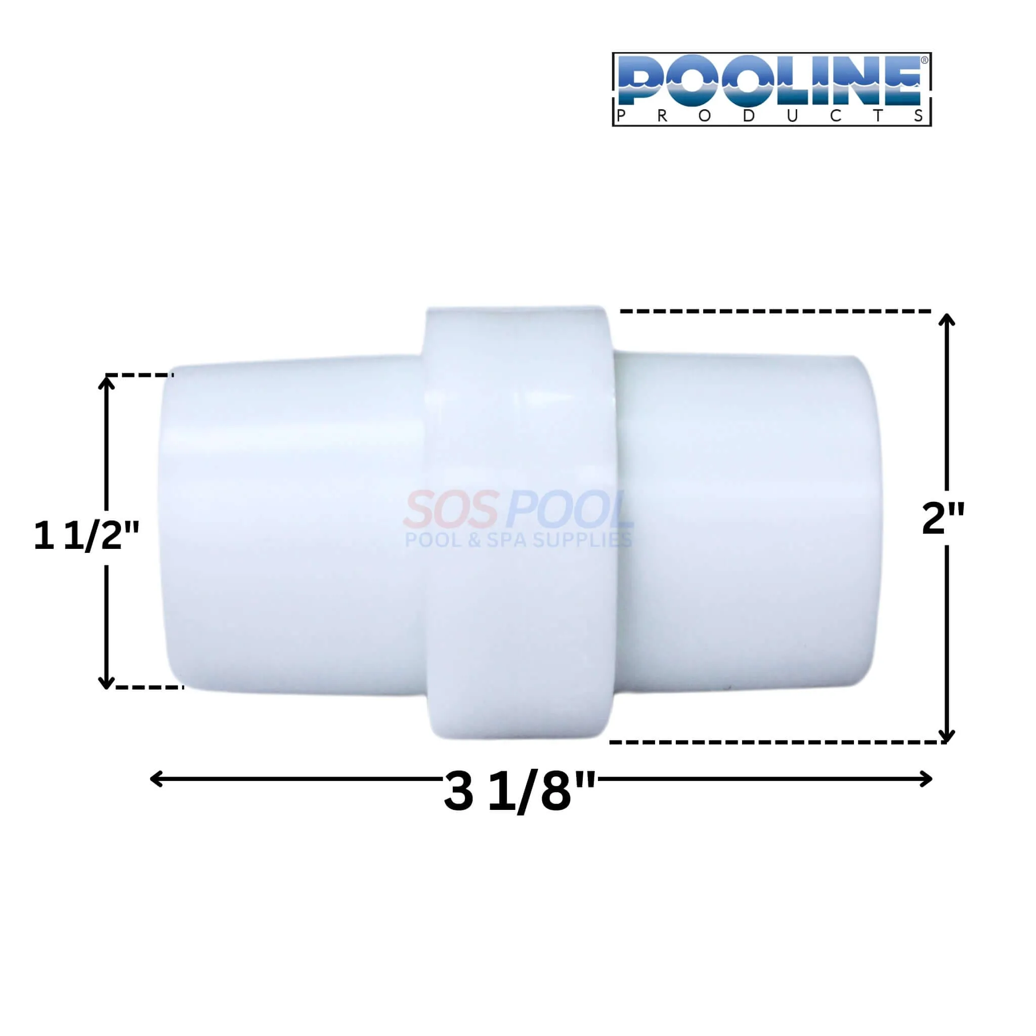 Pooline Male to Male Hose Connector 1.5"  | K121240 | 11207C