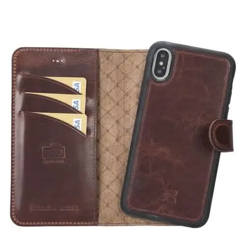 Premium Detachable Leather Wallet Case for Apple iPhone X Series by Bouletta