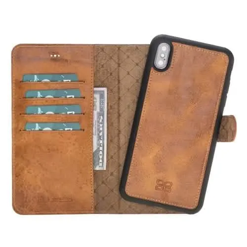 Premium Detachable Leather Wallet Case for Apple iPhone X Series by Bouletta