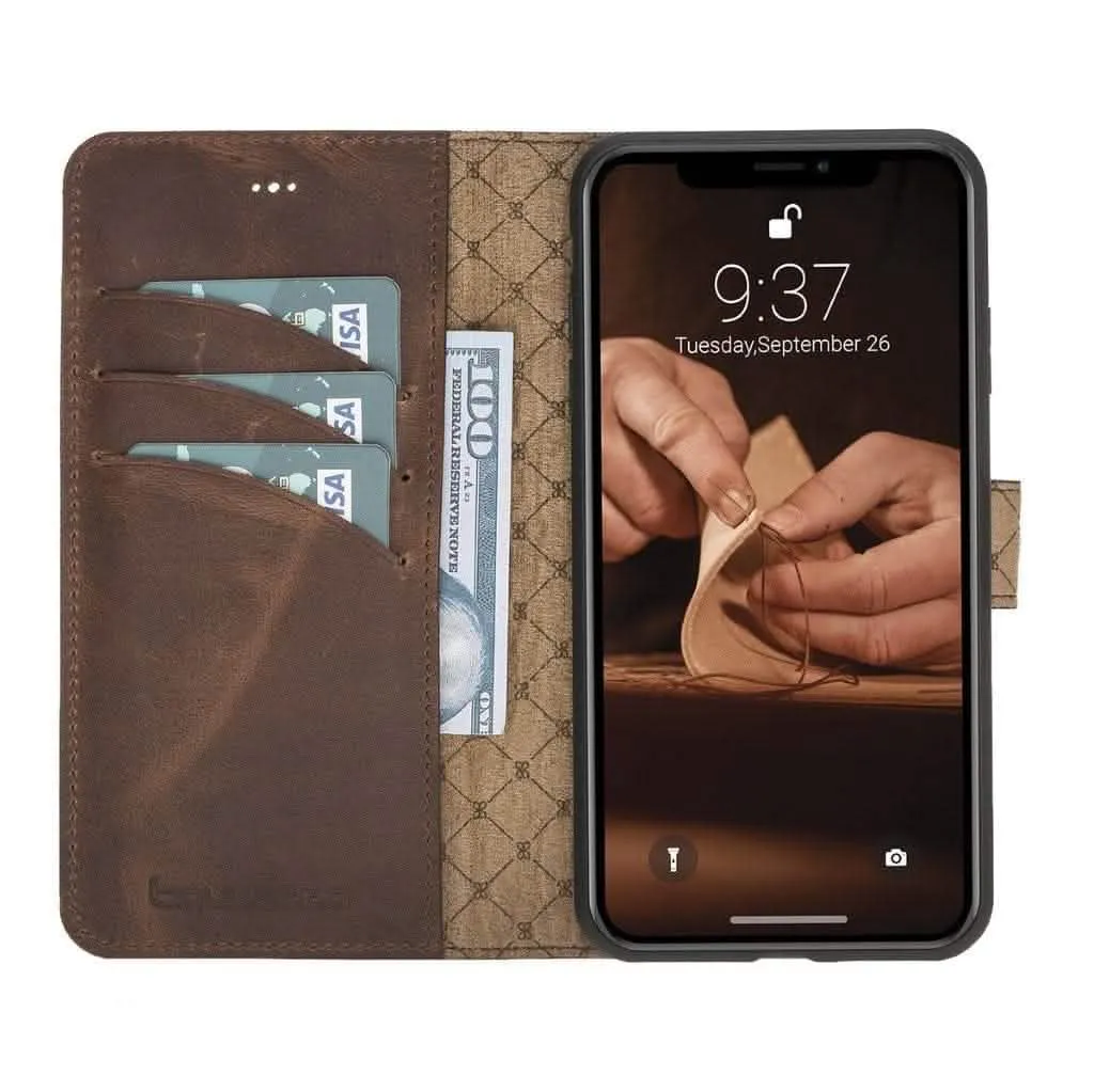 Premium Detachable Leather Wallet Case for Apple iPhone X Series by Bouletta