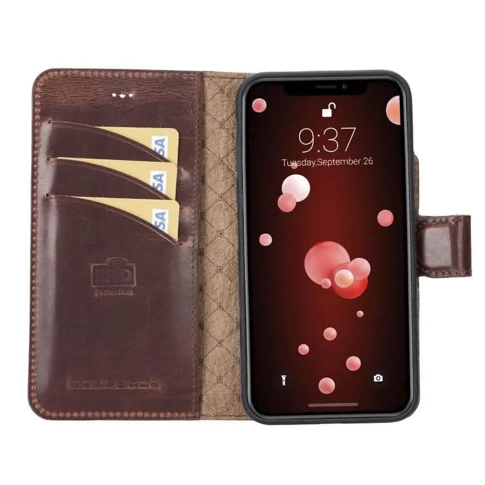 Premium Detachable Leather Wallet Case for Apple iPhone X Series by Bouletta