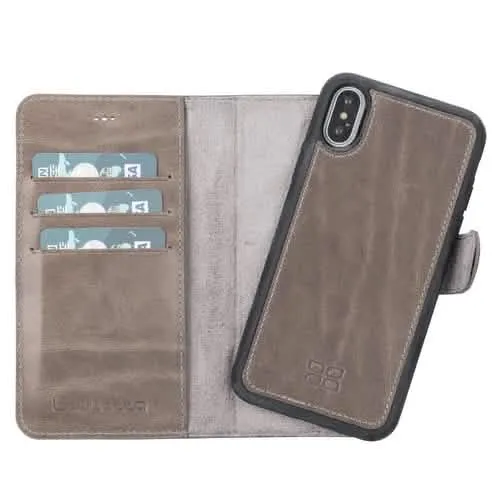 Premium Detachable Leather Wallet Case for Apple iPhone X Series by Bouletta