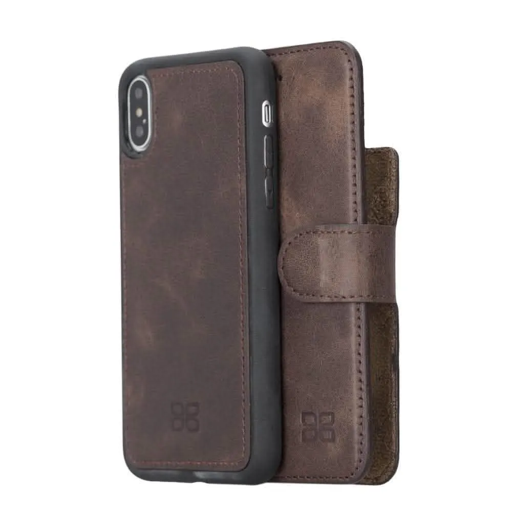 Premium Detachable Leather Wallet Case for Apple iPhone X Series by Bouletta