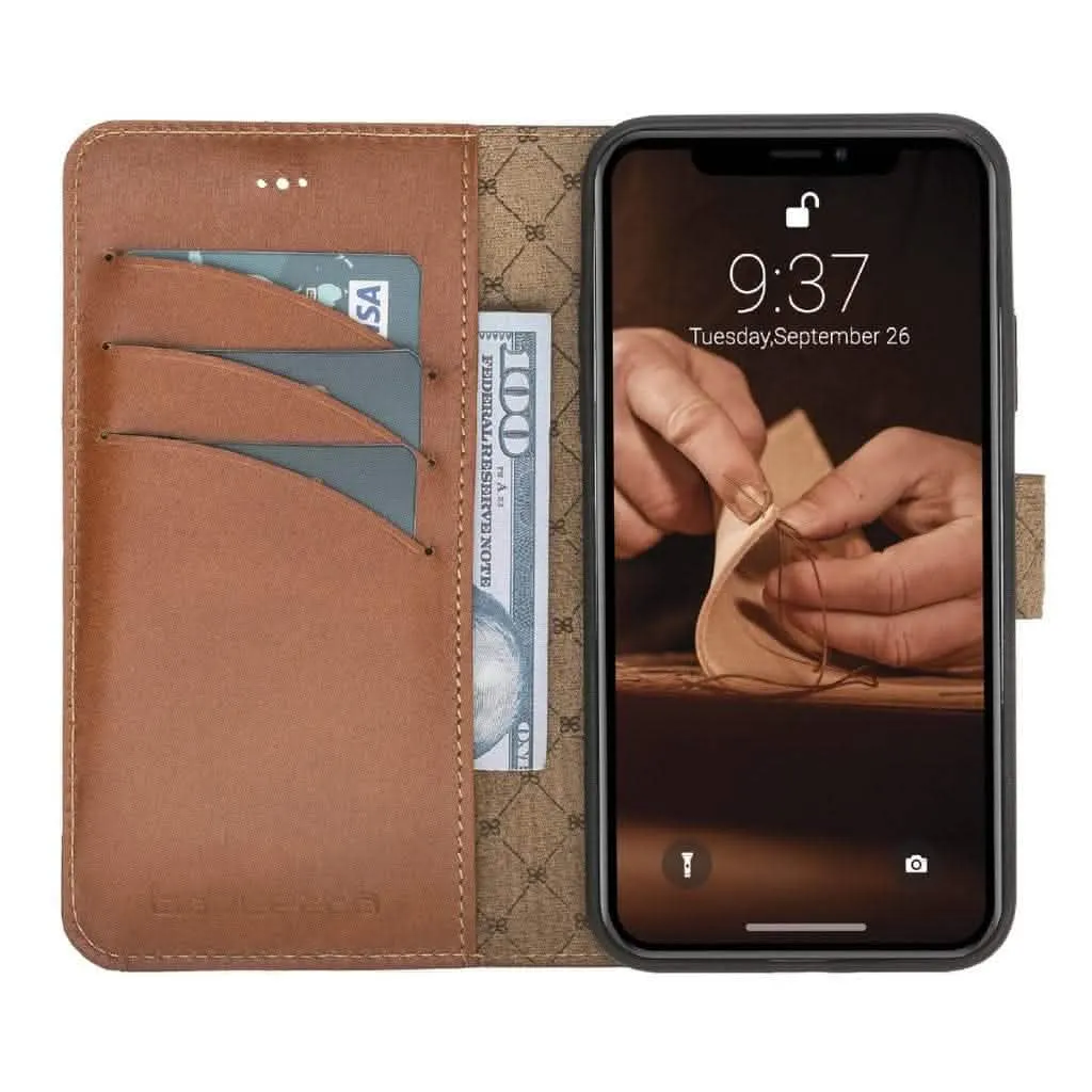 Premium Detachable Leather Wallet Case for Apple iPhone X Series by Bouletta