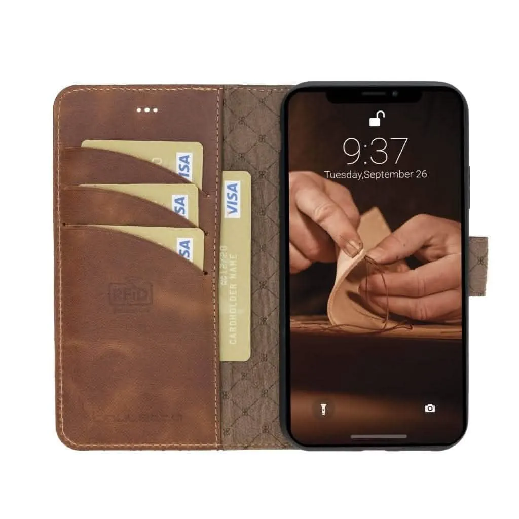 Premium Detachable Leather Wallet Case for Apple iPhone X Series by Bouletta