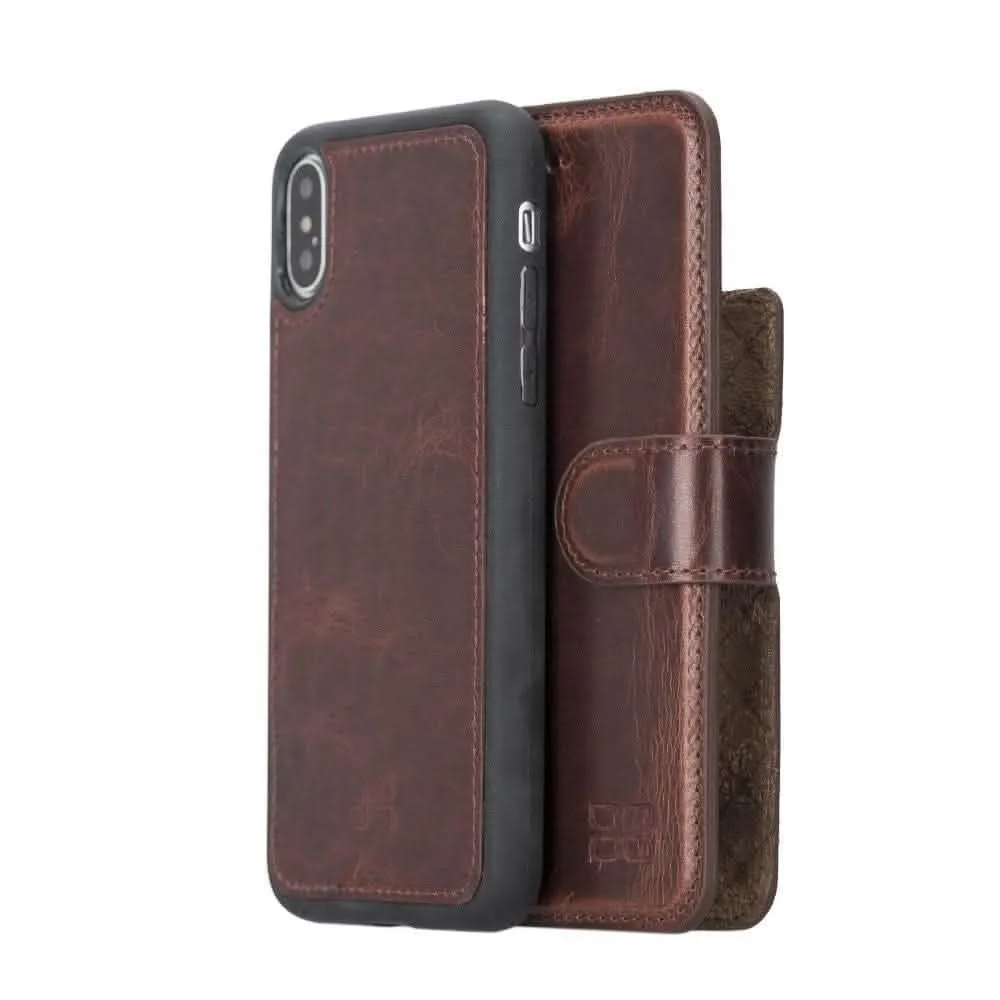 Premium Detachable Leather Wallet Case for Apple iPhone X Series by Bouletta