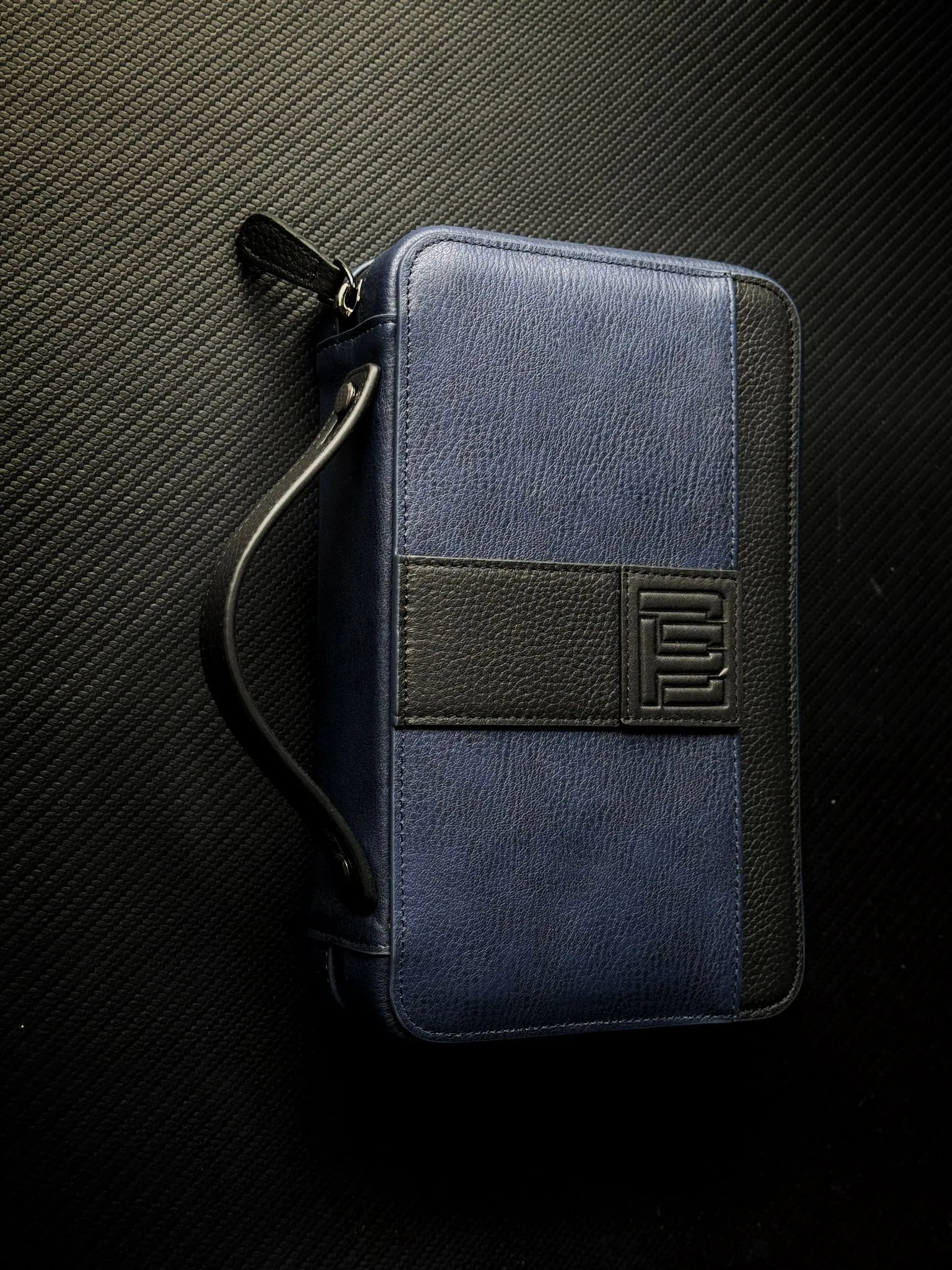 Project Carbon Cigar Case Blue Black Leather (Tectical Blue)(2024 VERSION)