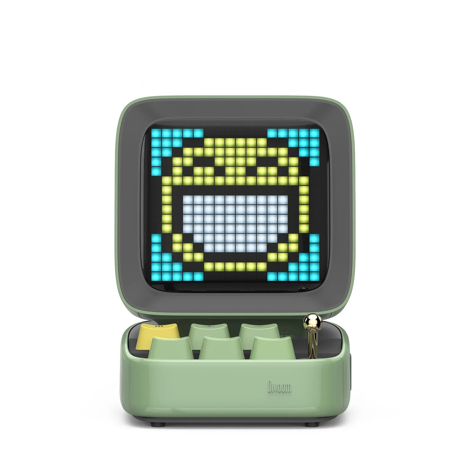 Retro Pixel Art Bluetooth Portable Speaker Alarm Clock DIY LED Display Board, Cute Gift Home Light Decoration