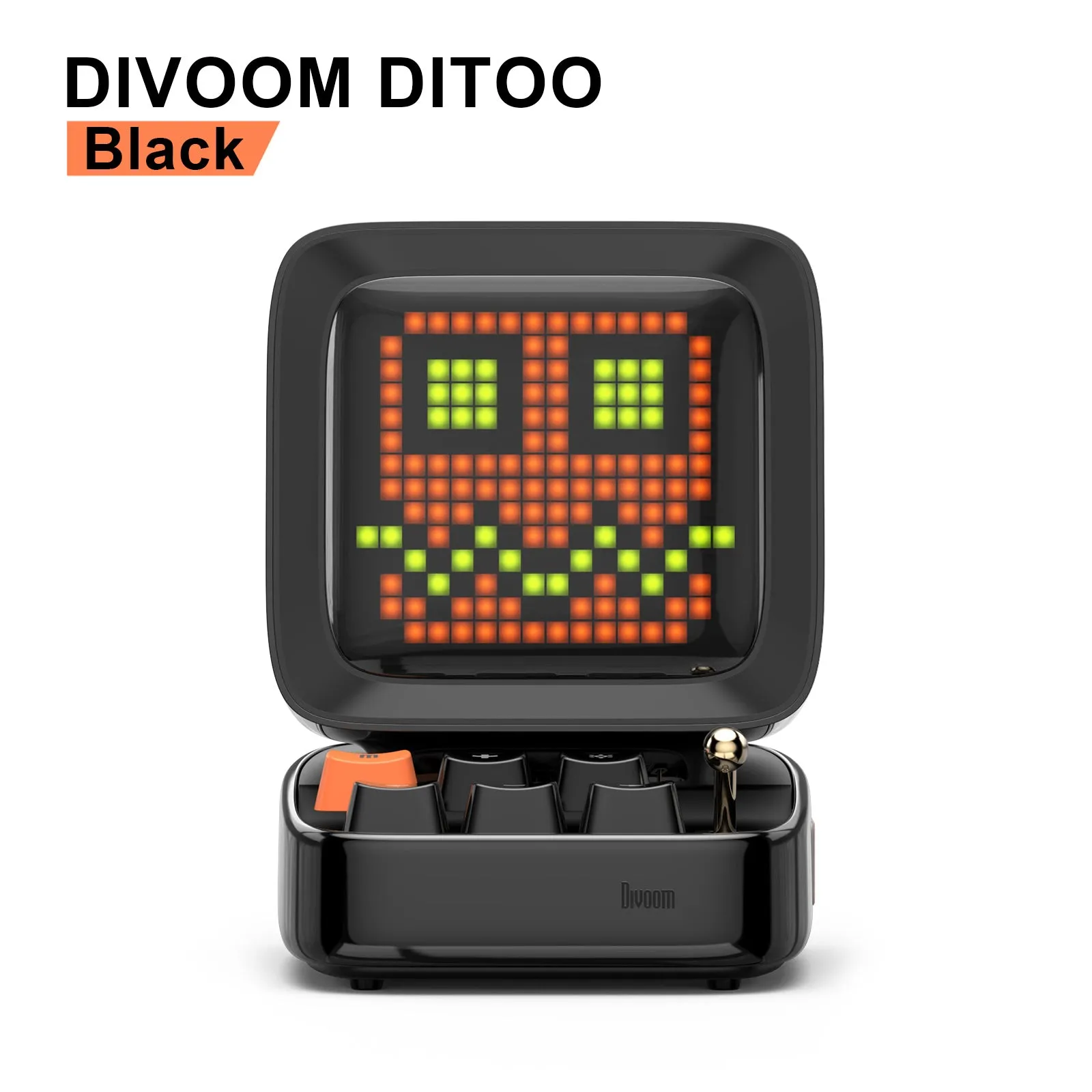 Retro Pixel Art Bluetooth Portable Speaker Alarm Clock DIY LED Display Board, Cute Gift Home Light Decoration