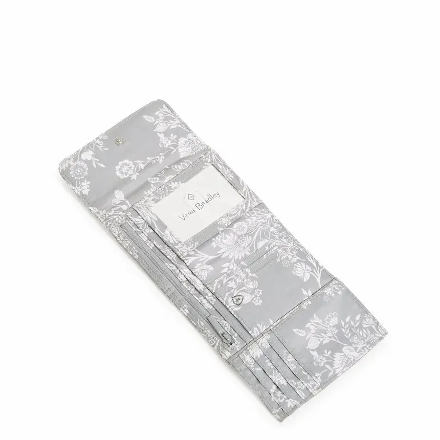 RFID Riley Compact Wallet - Cloud Gray Paisley